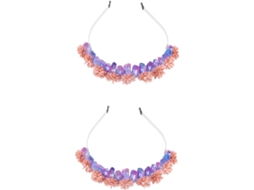 Conjunto De Coroa De Casamento Natural De 2 Peças, Tiara Elegante Com Decoração Floral Para Festas E Eventos