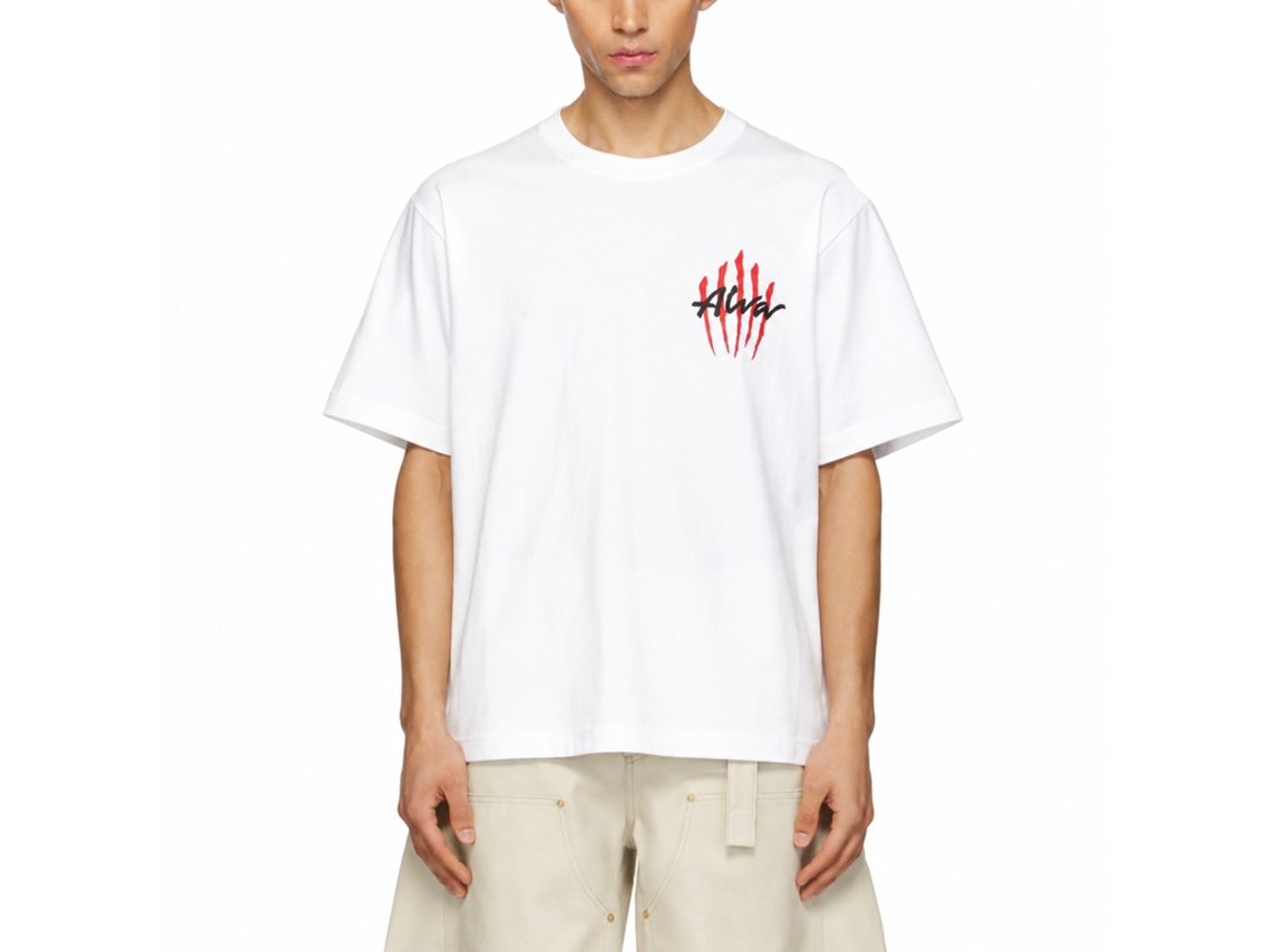 Alva Scratch Logo T-shirt White Classic Unisex Adults Size:l