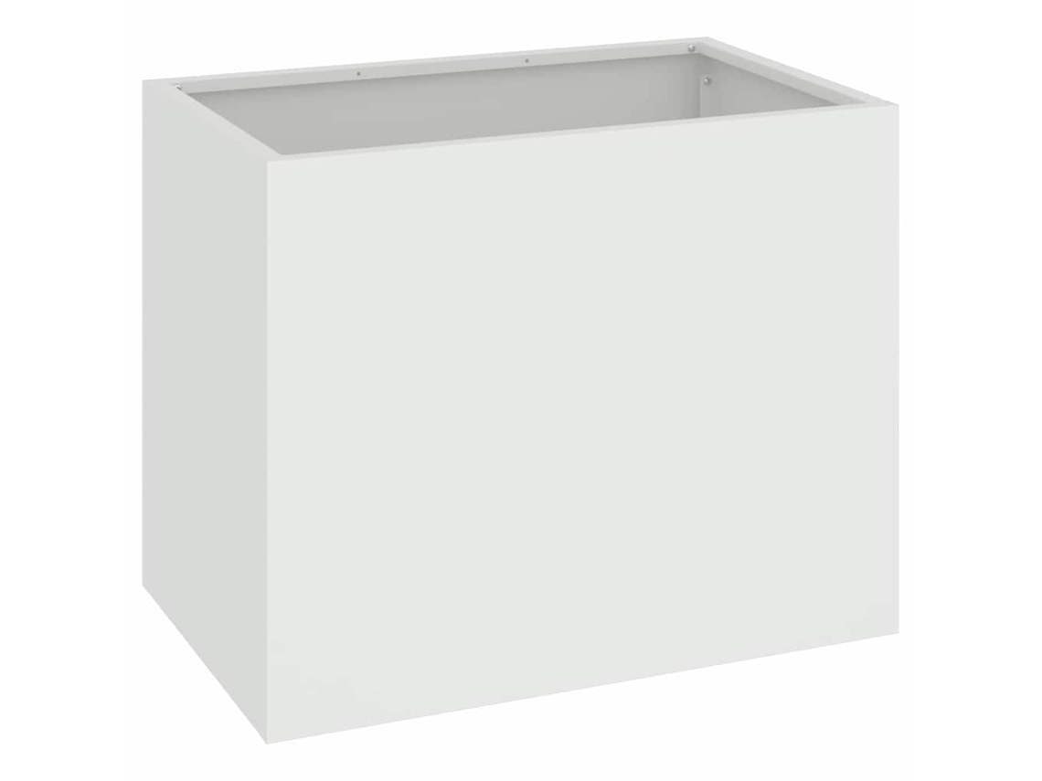 Conjunto 1 Decoração Para Jardim Vidaxl Branco Aço (50 X 32 X 40 Cm)