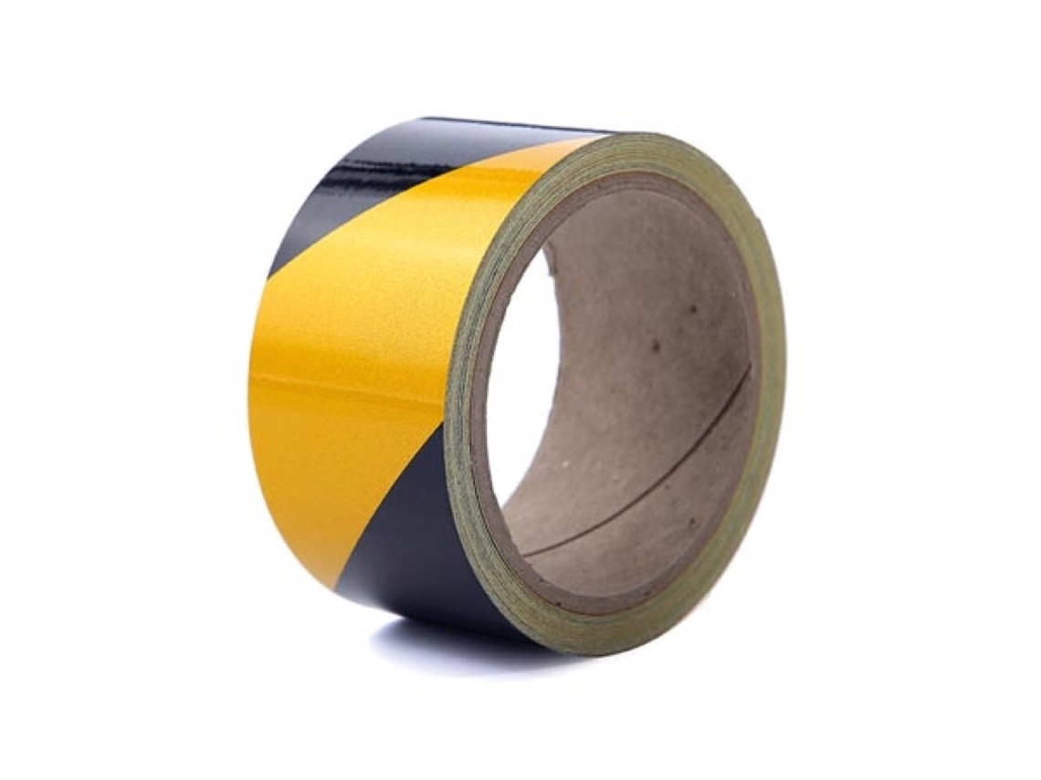 Fita Refletiva 5Cm X 10M Preta/Amarela VELLEMAN