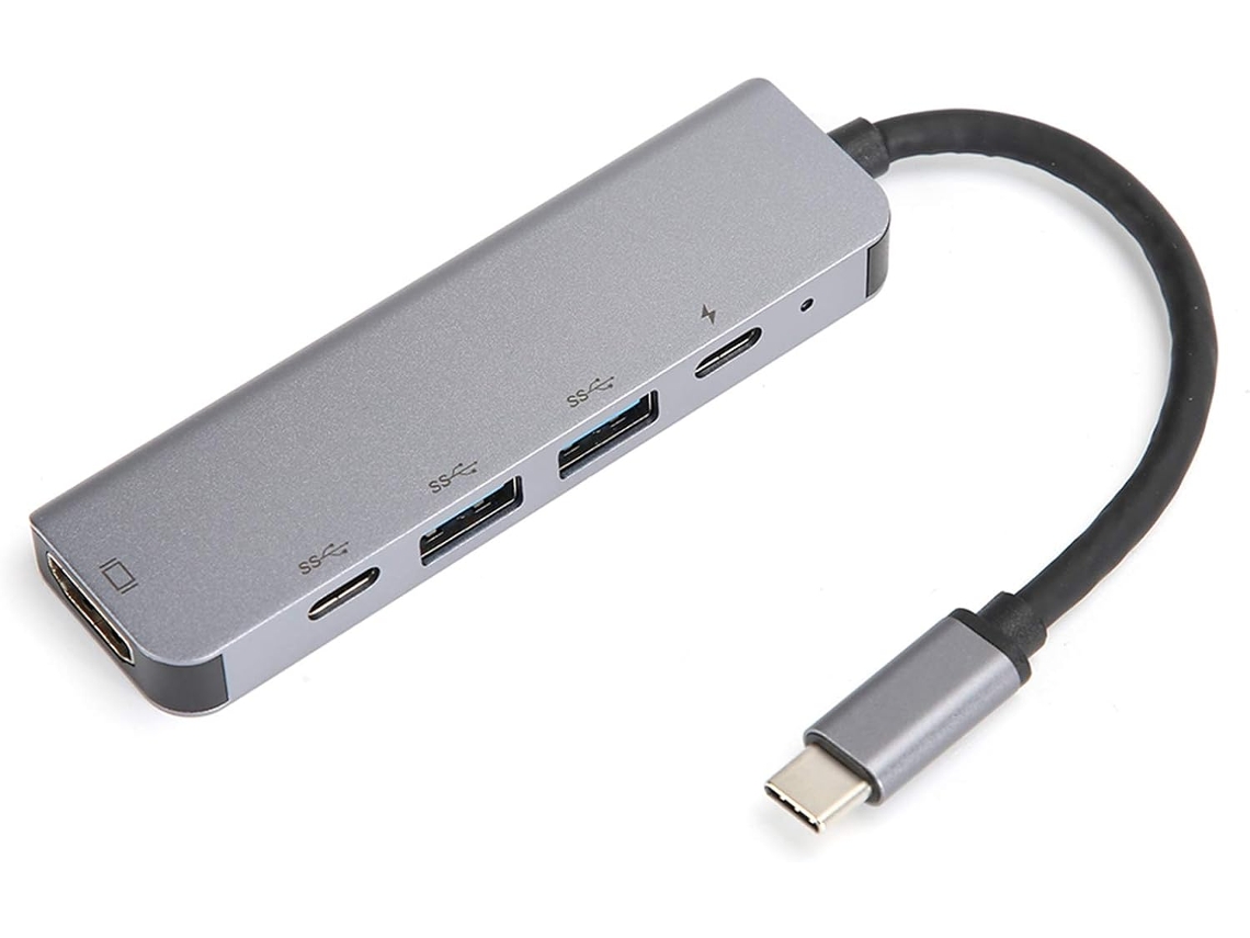 Hub Usb-c 5 Em 1 Com Hdmi 4k Hd Pd De Alta Velocidade, Conversor