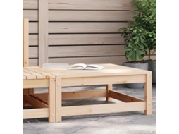 Vidaxl Apoio De Pés P/ Jardim 70x70x30 Cm Madeira De Pinho Maciça