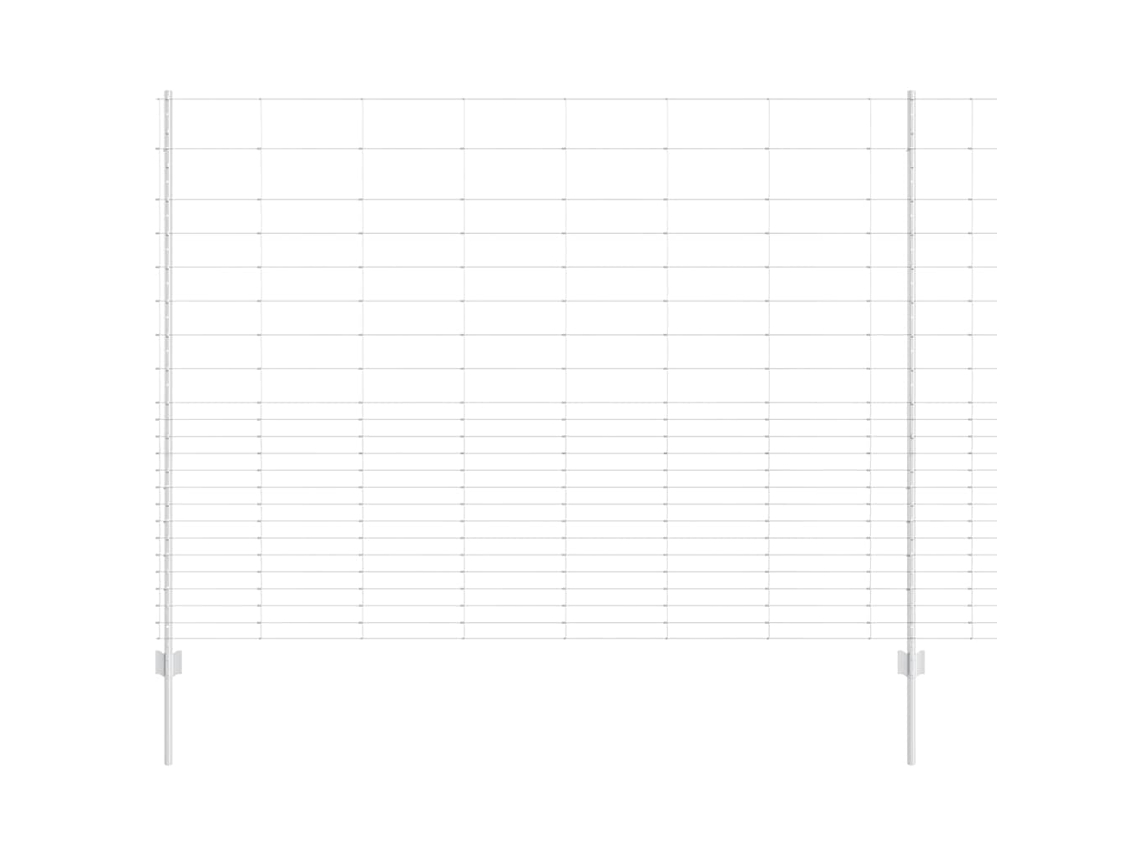Conjunto 1 Cerca Externa Vidaxl Prateado Aço (25 X 1,6 M)