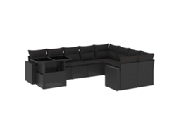 Garden Sofa Set, Garden Sofa Sets Vidaxl Preto Rattan / Vime (n/a)