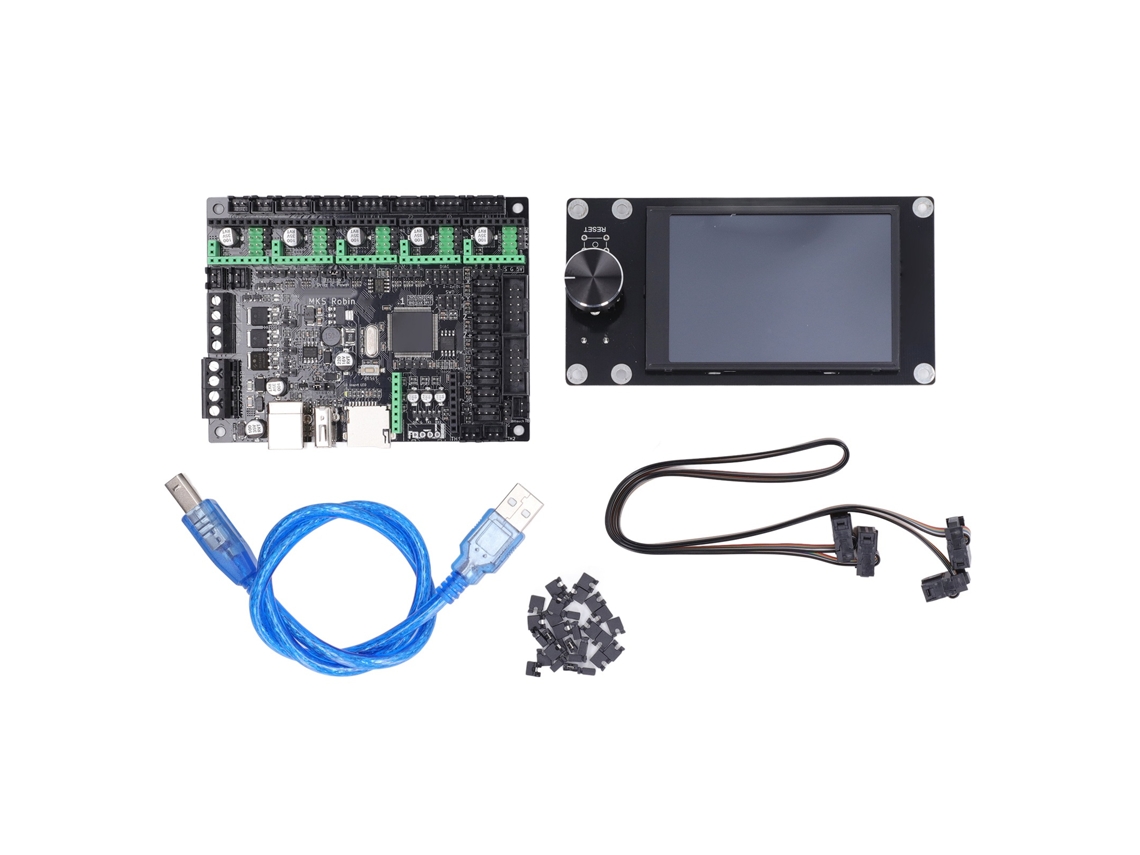 Placa Controladora Mks com Tela Ts35, Proteção Tvs e Usb Virtual para Impressora 3d