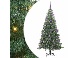 Conjunto 1 Árvore De Natal Vidaxl Verde Pvc (240 Cm)