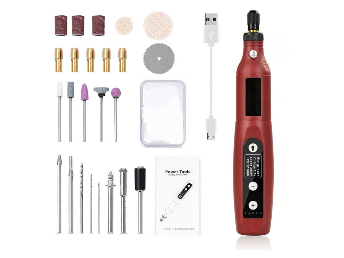Mini Furadeira Rotativa Led Sem Fio Mini Furadeira Recarregável Usb Polimento Corte Faça Você Mesmo Qb Slowmoose