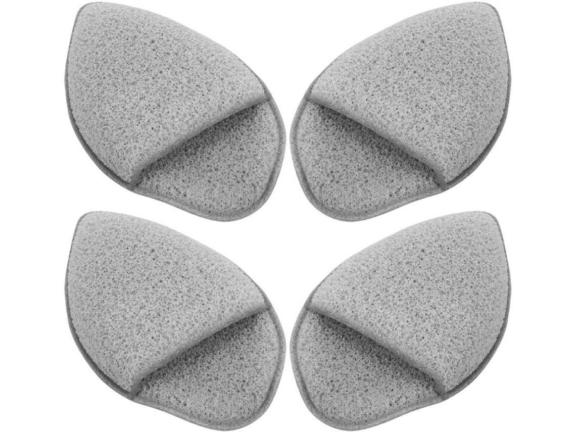 Conjunto De 4 Esponjas De Limpeza Facial Em Pu Com Formato De Gota Para Remoção De Maquiagem.