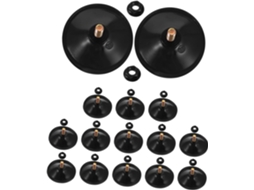 Gancho Para Banheiro Em Pvc Preto Com Parafusos M6 E Ventosas