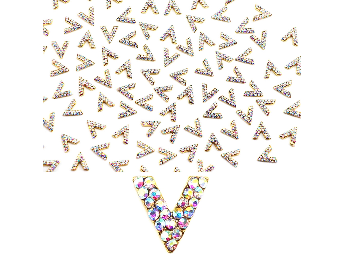 Decorações De Arte Para Unhas (flecha Triangular Com Strass, Embaladas Individualmente Em Sacos) Eoocoo