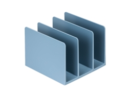 Suporte de Livros de Plástico Estilo Simples com Boca Larga Cor Azul 16,2x16,2x12,2cm para Escritório