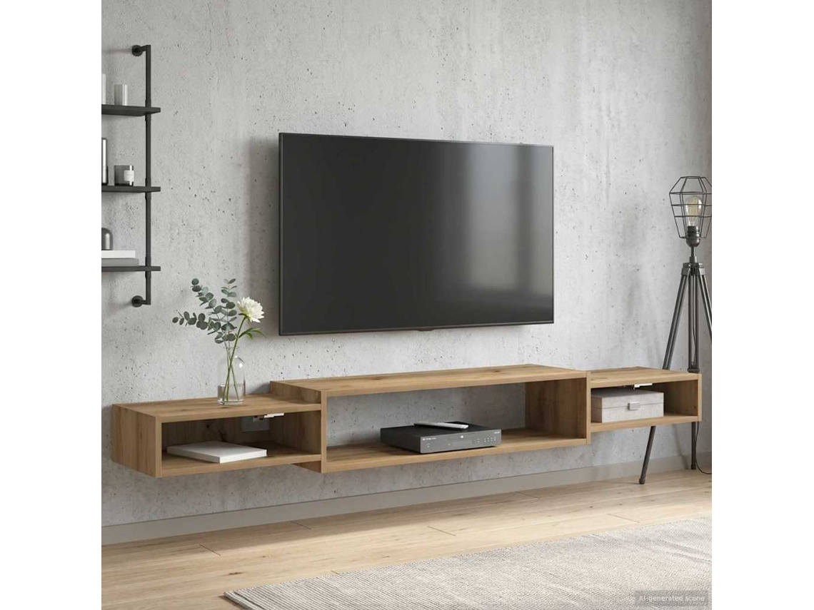 Vidaxl Armário De Tv Montado Na Parede Montagem Na Parede