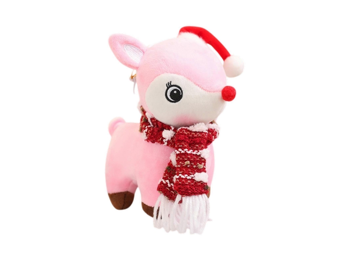 Peluche Rena De Natal Com Cachecol E Chapéu