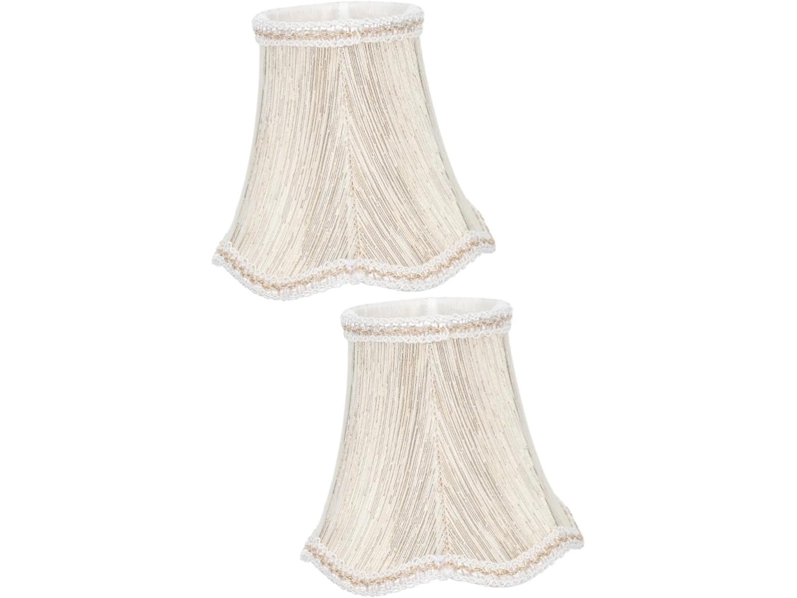 Conjunto De 2 Abajures De Tecido Ondulado Para Uso Diurno, Acessório Decorativo Em Estilo Europeu