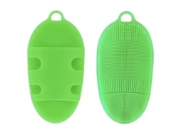 Luvas De Exfoliação Corporal De Silicone Macio Escova De Banho Spa Massagem Ferramenta De Cuidado Com A Pele (verde)