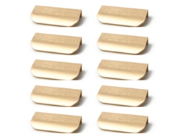 Conjunto de 10 puxadores invisíveis dourados para móveis, com distância entre furos de 64 mm X001