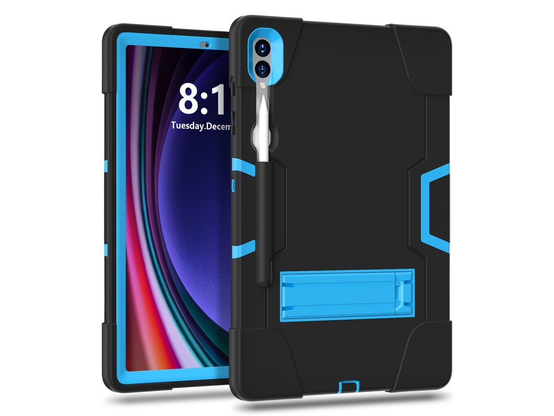 Capa para Samsung Galaxy Tab S9 12.4X810/X818U Capa de Silicone Antiqueda CHRUI Azul Escuro