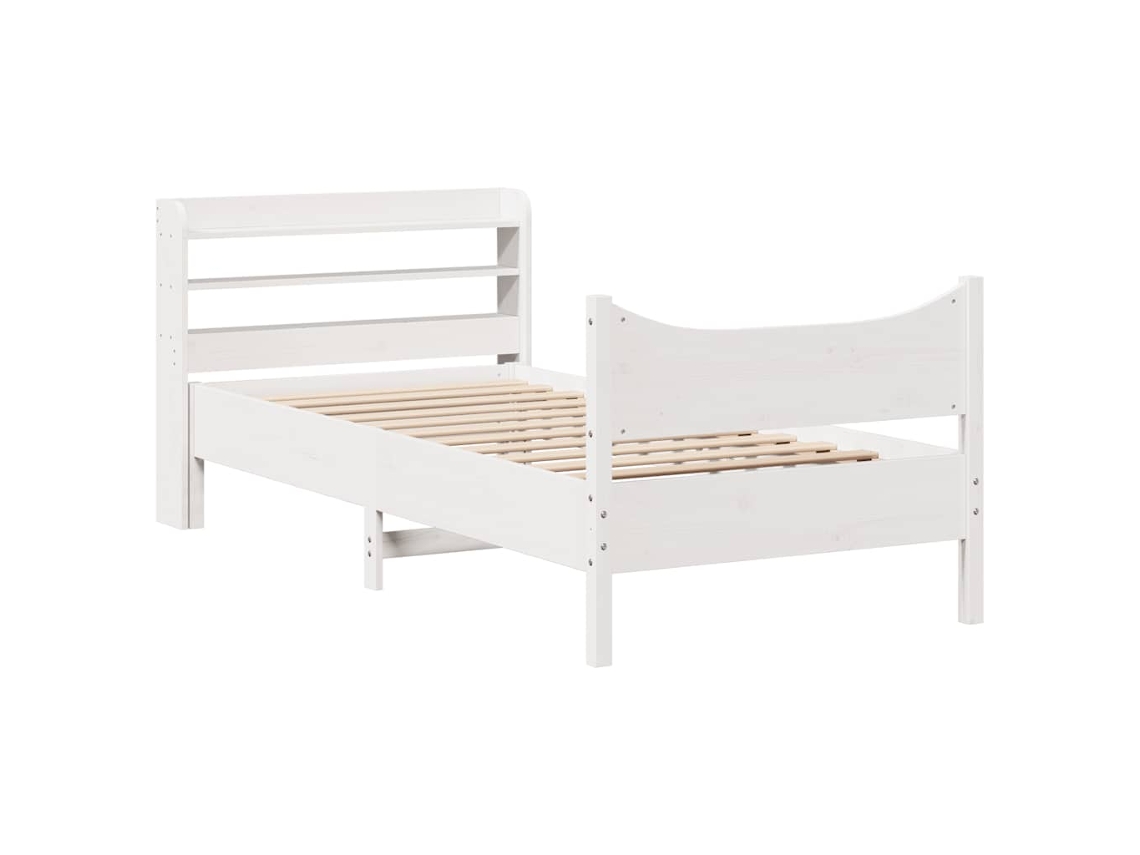 Estrutura Cama C/ Cabeceira 75x190 Cm Pinho Maciço MAISON EXCLUSIVE