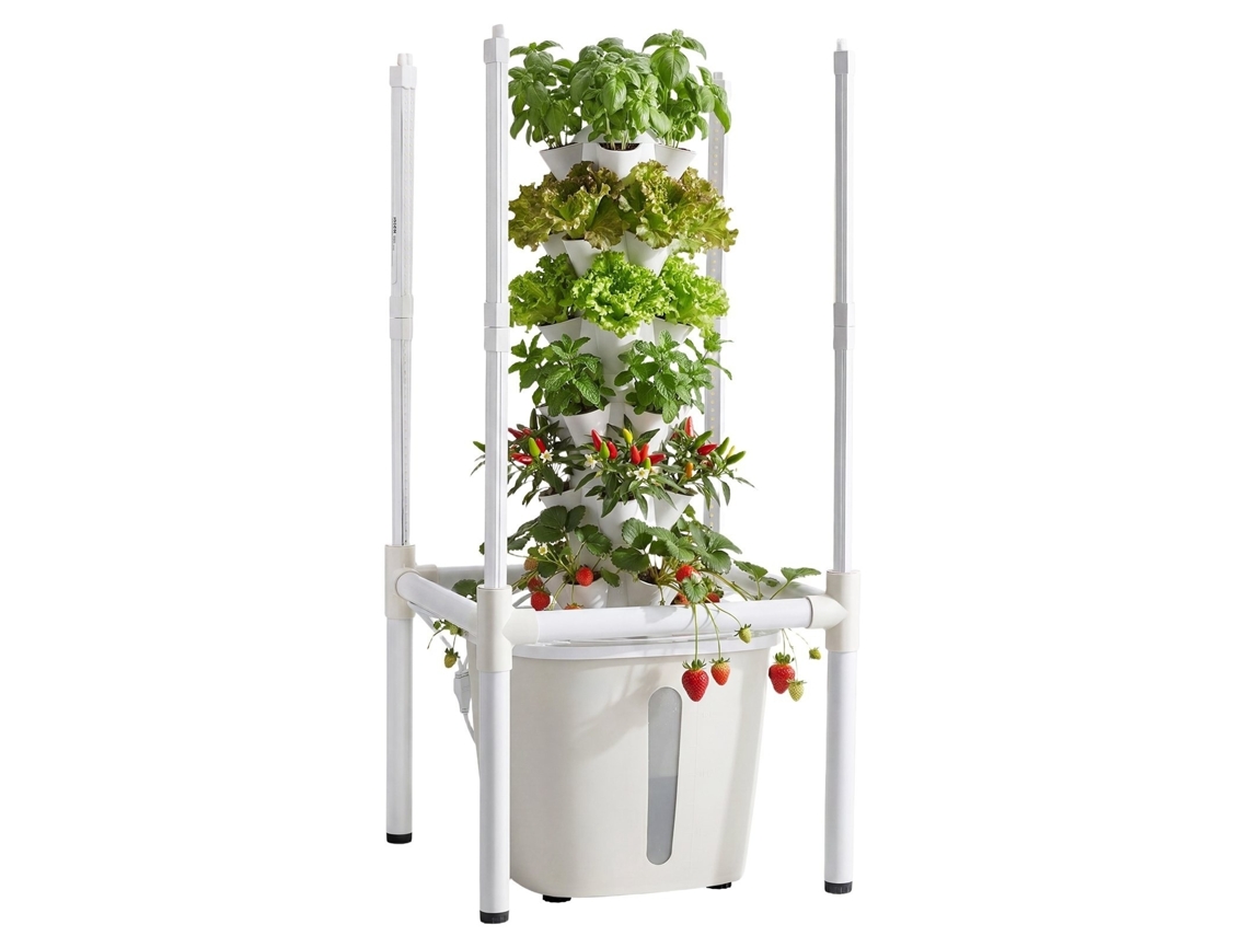 Torre Hidropónica 30 Cápsulas 6 Níveis Tanque 20l Led E App Tekmaquinas