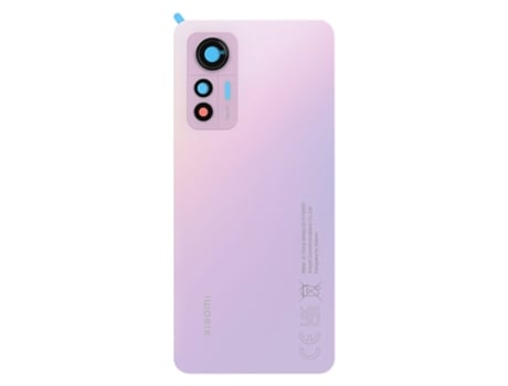 Clappio Tampa da bateria para Xiaomi 12 Lite Idêntico ao original Luz Rosa