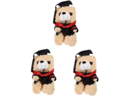 Conjunto De 3 Peças Pelúcia Urso Médico Para Formatura, Adorável