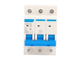 Interruptor de circuito miniatura MCB DZ47-63 400V 20A 3 polos