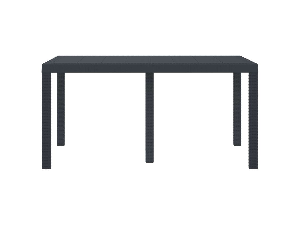 Mesa de Jardim Antracite 150 X 100 X 73 Cm Vime Pe MAISON EXCLUSIVE