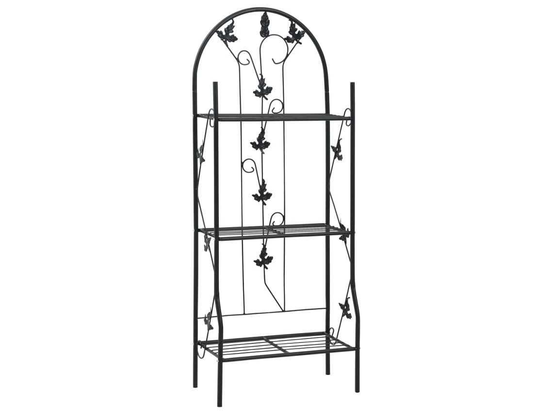 Plant Rack, Plant Racks Vidaxl Preto Ferro