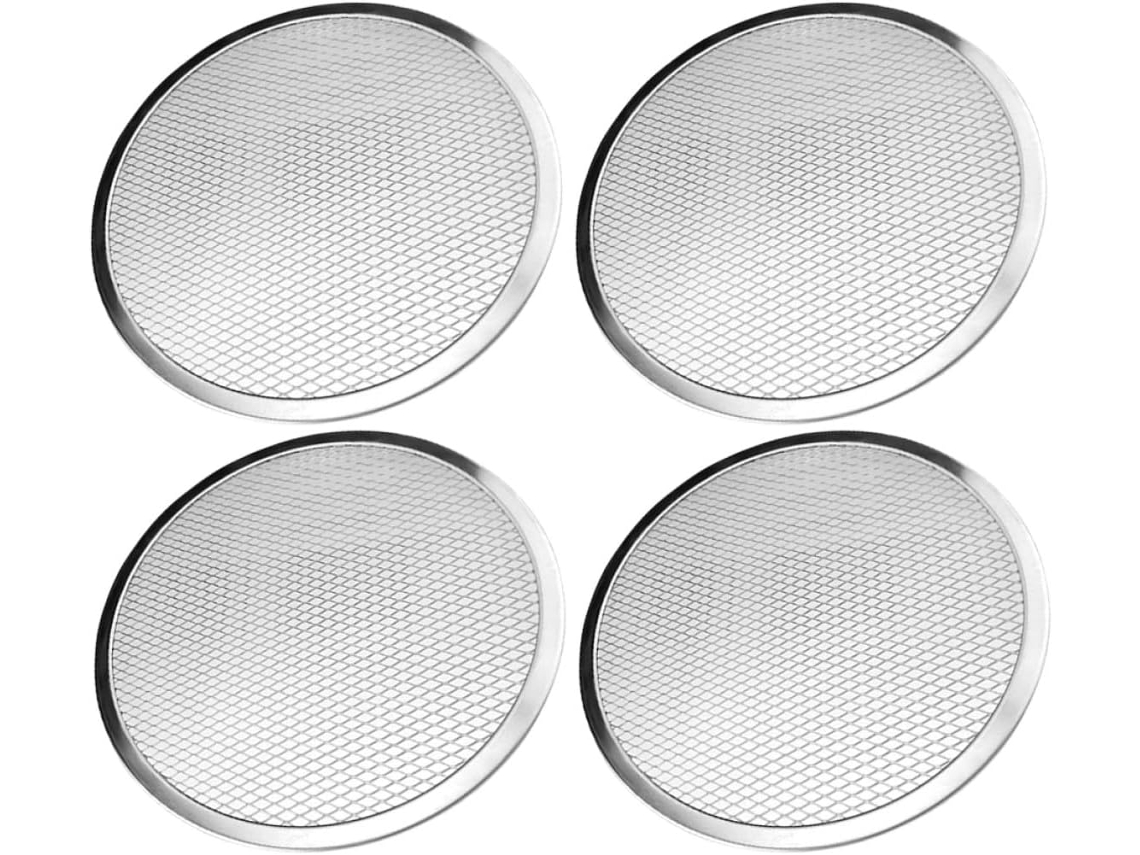Conjunto De 4 Formas Redondas De Alumínio Espesso Para Pizza