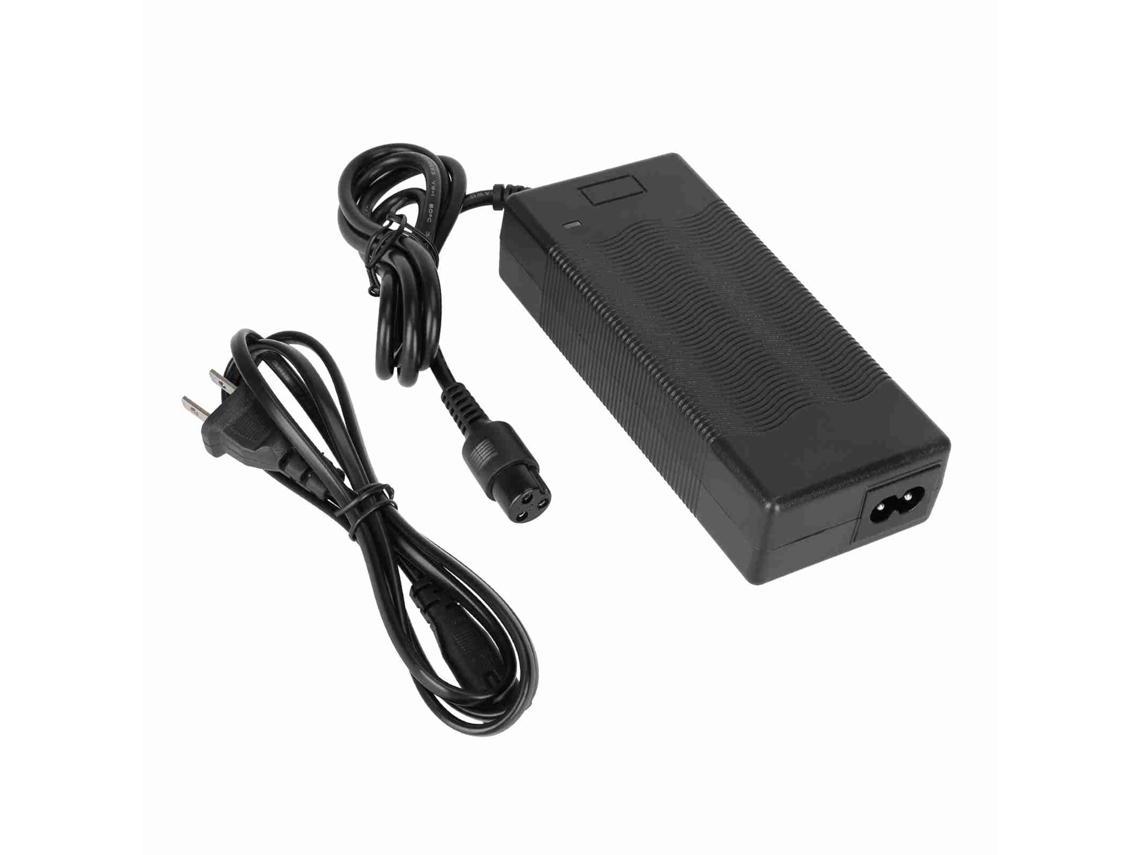 Carregador Para Bateria De Lítio 36v 42v 2a Adaptador Com 3 Pinos Para Patinete Elétrico E Bicicleta Elétrica
