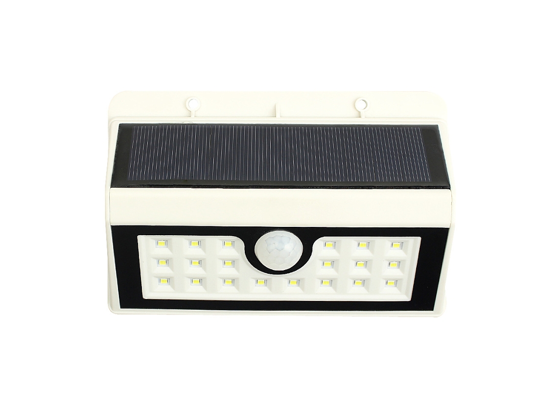 Luminária solar de jardim, iluminação solar externa, lâmpada solar para o corpo humano (Brilvibera branca)