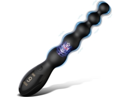 Plug Anal Masculino Com Contas Anais E 9 Vibrações, Massajador De Próstata Com Expositor, Brinquedo Anal Graduado