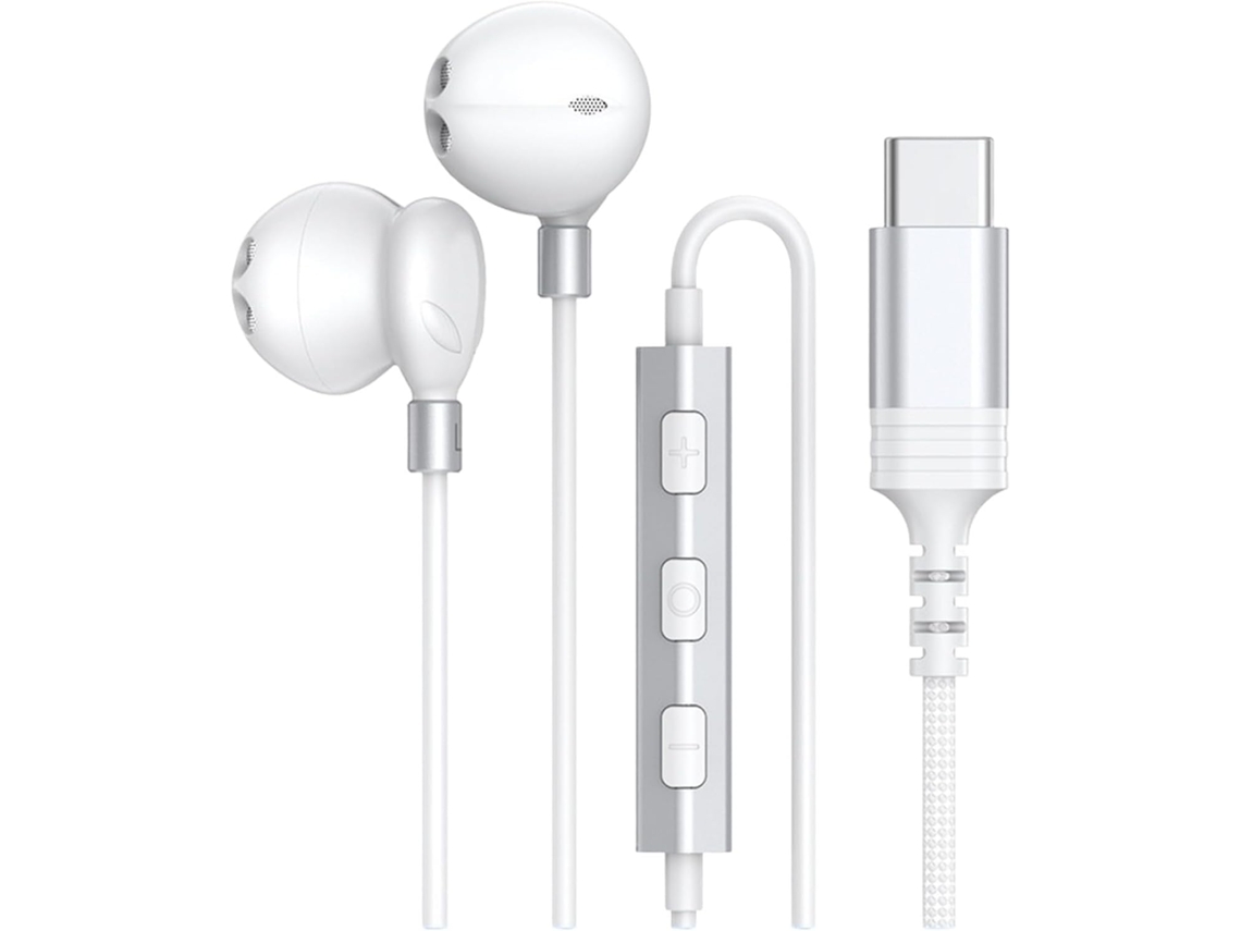 Fones De Ouvido Com Fio Usb-c Microfone, Driver 14,2 Mm, Alta