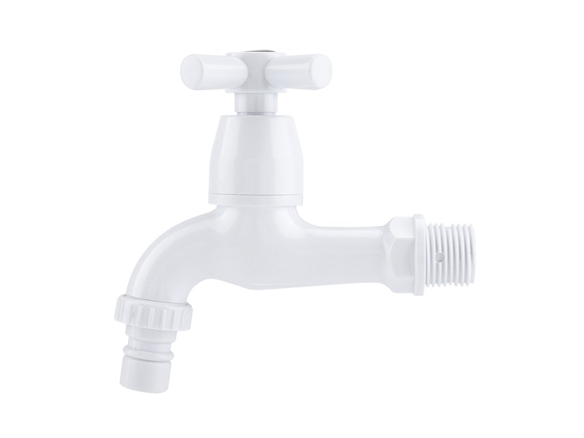 Torneira de Água MARCA cromada, com bico e alavanca cruz G1/2, para máquina de lavar, pia