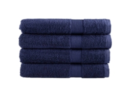 Toalhas de Sauna Premium Solund, Conjunto de 4 Peças, Azul Marinho, 80x200cm, 600gsm BRILVIBERA
