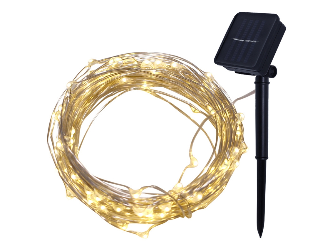 2026 luces de Cadena Solares Hadas para Boda Fiesta Exterior Decoraciones Estacionales