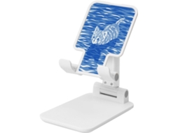 Suporte Dobrável Para Celular Com Desenho De Gatinho Nadando Em Água Azul, Ângulo Ajustável, Altura Para Uso Em Mesa