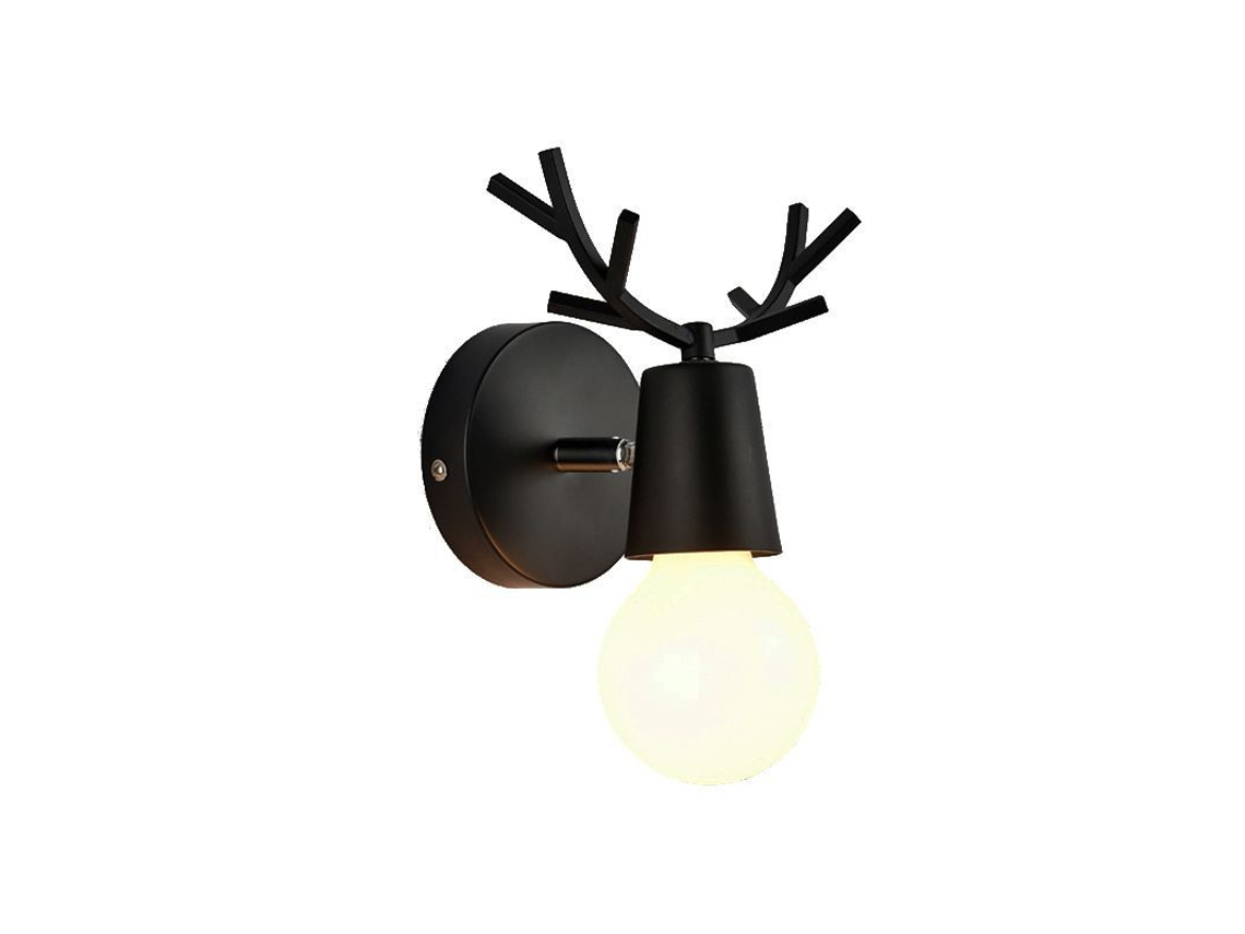 Apliques De Parede Modernos De Metal Com Decoração De Madeira Para Quarto, Sala, Escada Interior E27 110-220v
