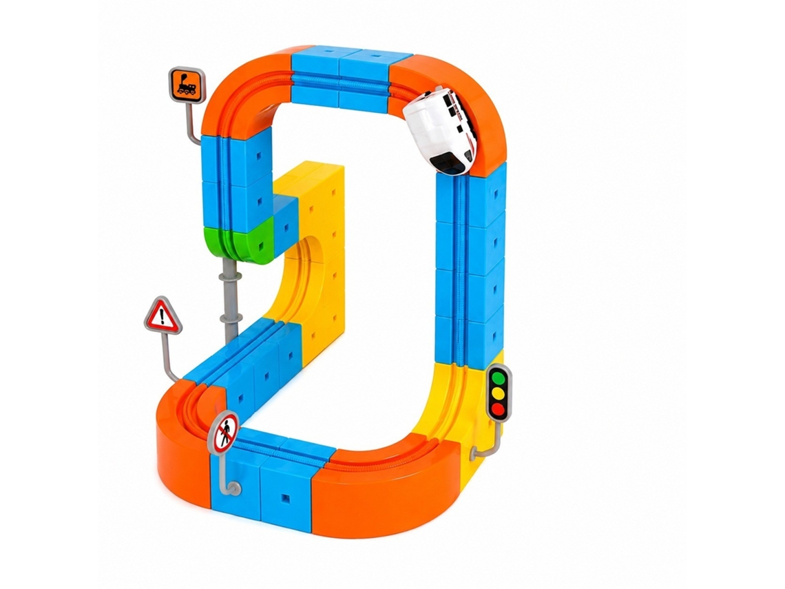 Conjunto De Comboio Com Pista E Blocos De Construção (65 Peças)