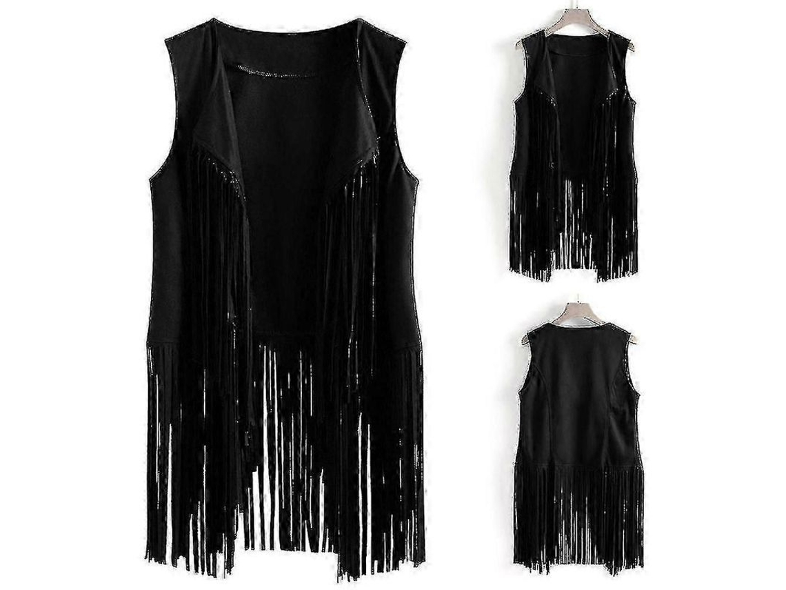 Rabo de cavalo estilo cowboy/cowgirl com mecha longa - Ideal para festas de Halloween, ocasiões casuais e festivas - Poliéster preto