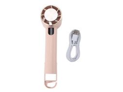 Ventilador Portátil Semicondutor 3 Velocidades Rosa Usb Recarregável
