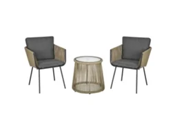 Conjunto Jardim 4 Peças com Duas Cadeiras, Poltrona Dupla e Mesa Baixa