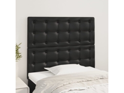 Vidaxl Cabeceira Preta 90x5x118/128 Cm Couro Sintético