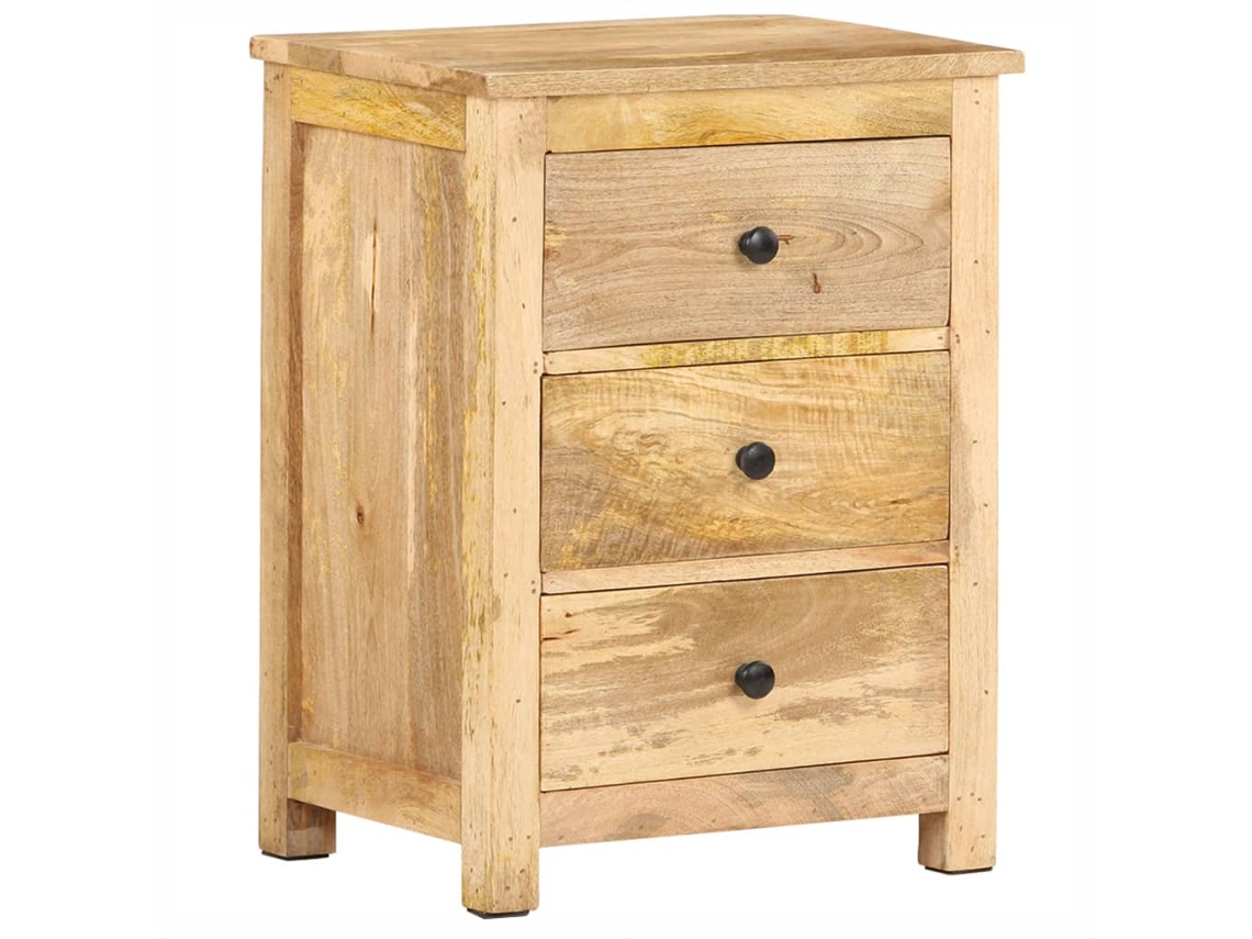 Vidaxl Mesa de Cabeceira 45x35x60 Cm Madeira de Mangueira Maciça