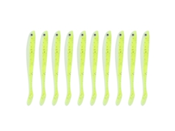 Isca Artificial T Tail 6cm Amarelo Verde Branco 4 10pcs