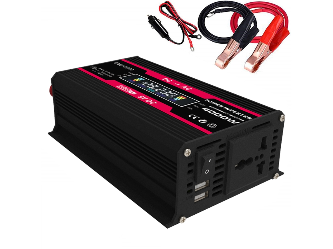 Inversor LAXISCREED 4000w 12v para 220v com Usb e Display Led