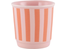 Copo Café 90ml Riscas Rosa e Laranja KASA