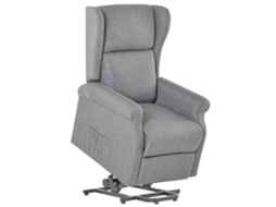 Sofá Reclinável Cinza Com Assistência Para Levantar E Posição Inclinada, Até 200 Kg, 72,5x94x109 Cm