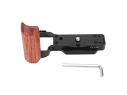 Camera L Bracket For Zv E10 Aluminum Tripod Quick Release Plate With Wood Handle 1/4 Inch Threaded Hole For Arca Port LAXISCREED