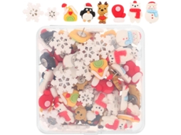 80 Tachinhas Decorativas Multifuncionais De Natal Com Desenhos Papai